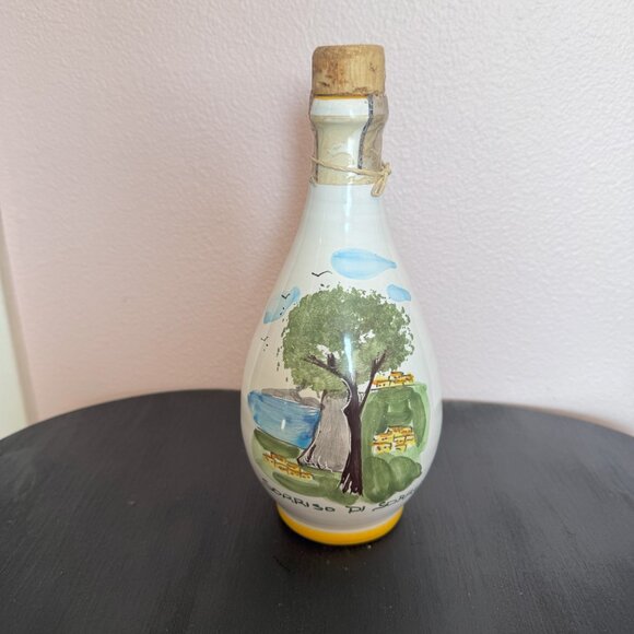 Vintage Ceramic Lemoncello Bottle with Stopper - Picture 2 of 3